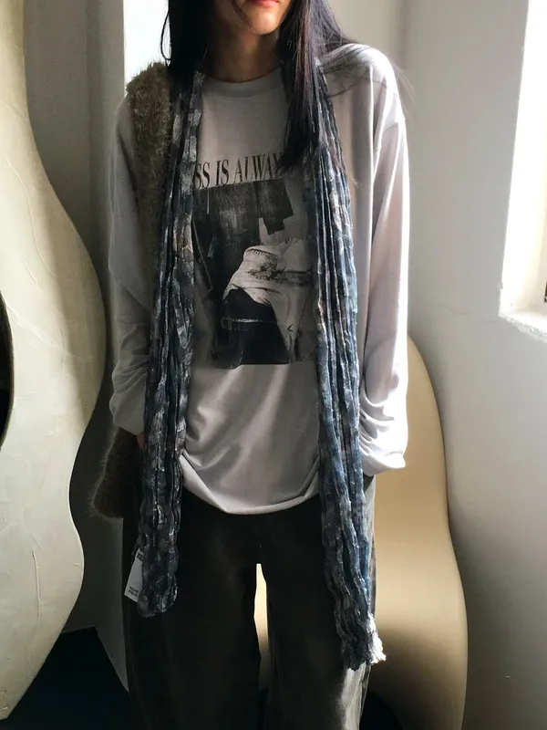 Stylish Printed Long Sleeve T-Shirt, Comfortable and Versatile