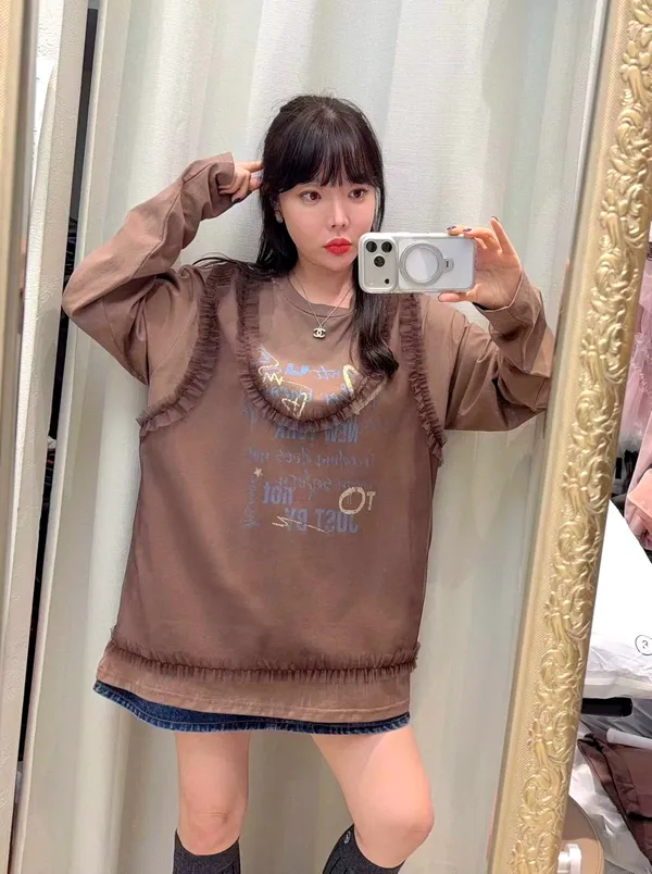 Loose Casual Women's T-Shirt, Comfortable Cotton, Fashionable Print Design