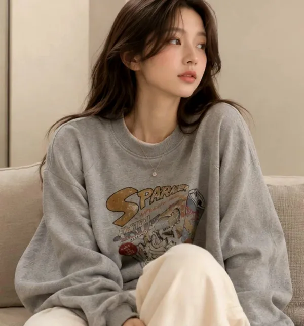 Fashionable Casual Printed Hoodie, Comfortable and Versatile