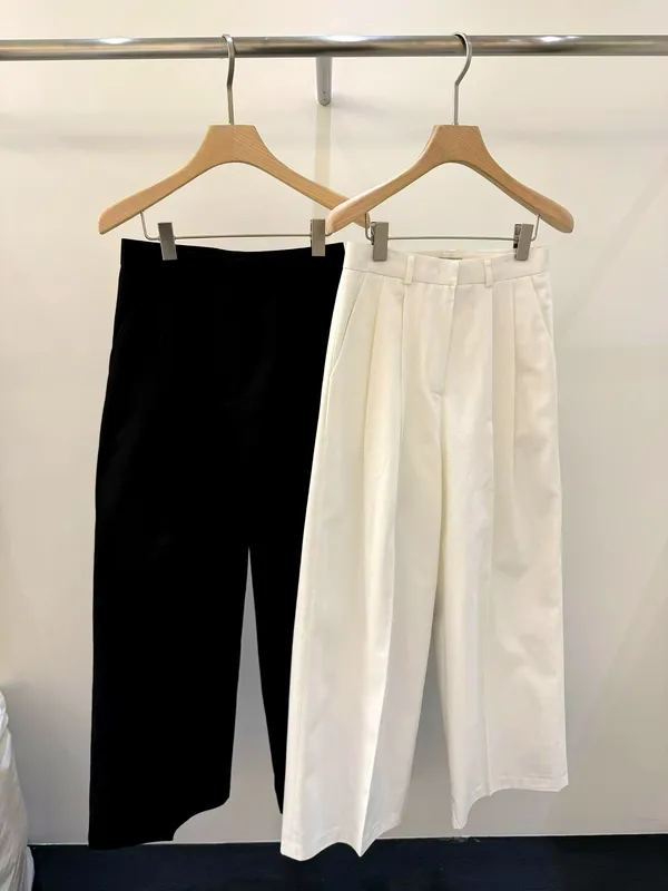 Stylish Casual Pants, Versatile Black and White, Comfortable and Elegant