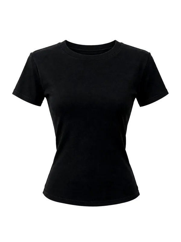 Classic Black Short Sleeve T-Shirt - Comfortable and Versatile