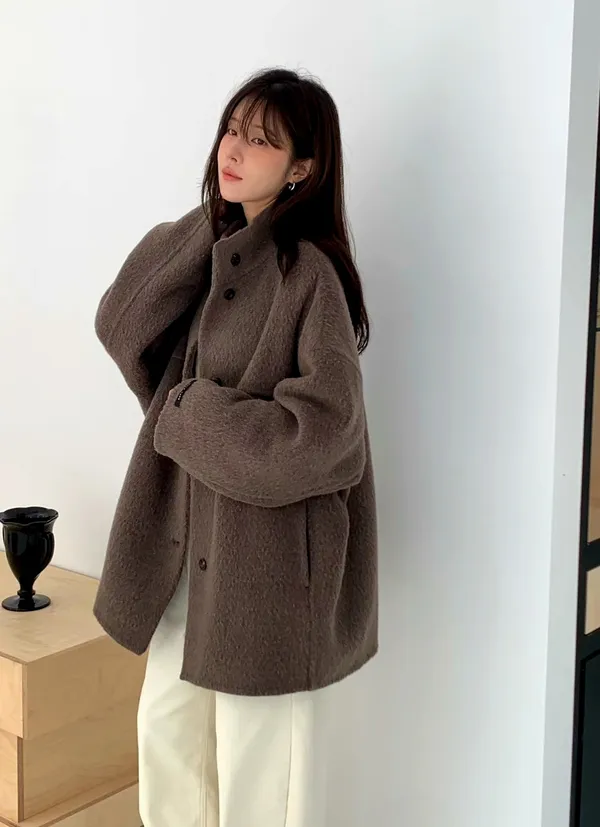 スタイリッシュなルーズフィット女性用ジャケット - 暖かく快適