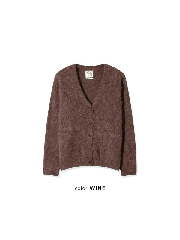 Burgundy Men's Cardigan Sweater - Comfortable and Stylish