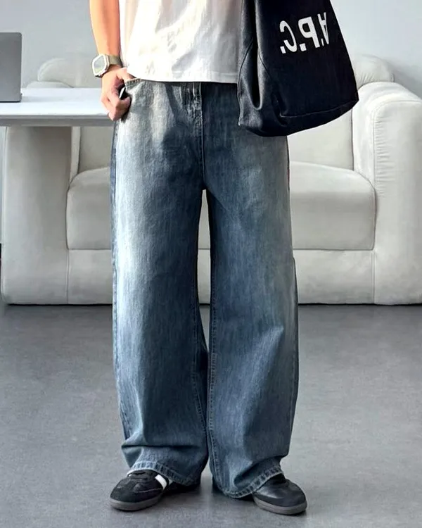 Stylish Loose Fit Men's Denim Jeans for Comfortable Casual Wear