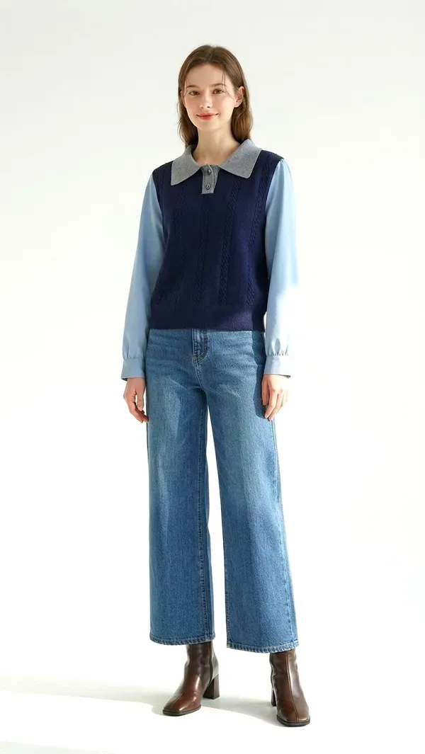 Chic Knit Sweater, Elegant Style for Spring and Autumn Outfits