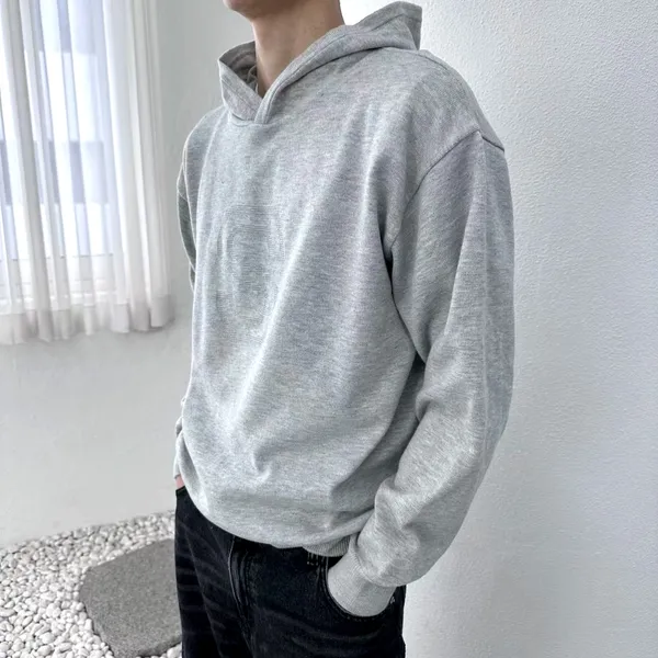 Hoodie Kelabu Bergaya Kasual - Selesa dan Versatile
