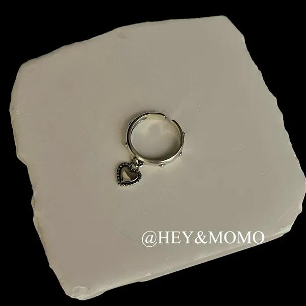 Elegant Heart-Shaped Silver Ring, Perfect for Every Day Ring