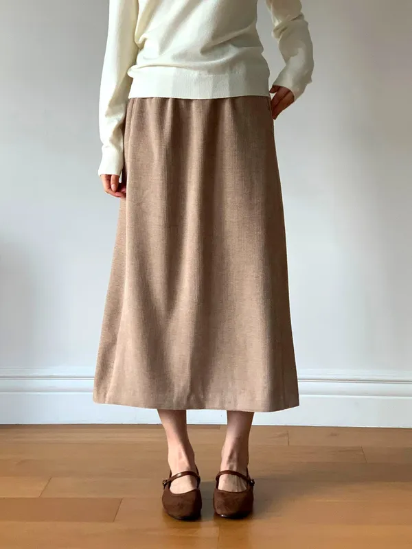 Elegant and Simple Women's Long Skirt, Comfortable and Versatile