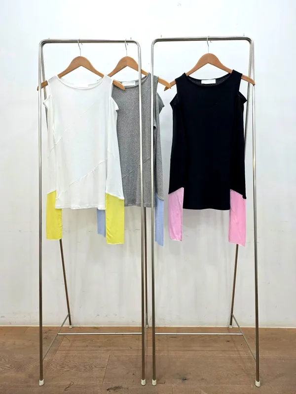 Stylish Color-Block Women's Top - Comfortable and Breathable, Perfect Match