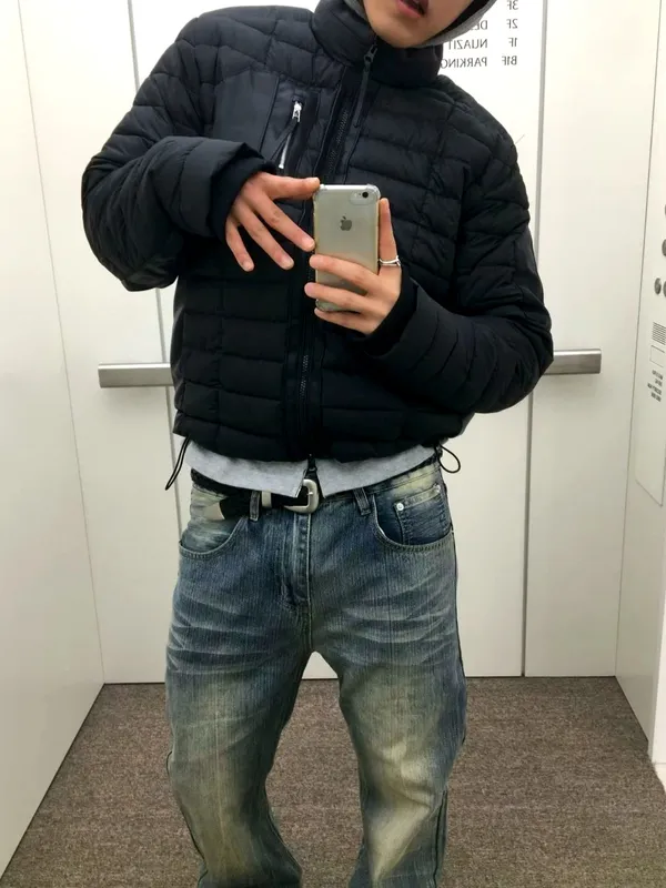 Stylish Warm Men's Top, Lightweight Down Jacket