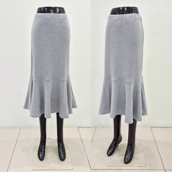Stylish Gray Women's Dress Skirt - Comfortable Casual Style