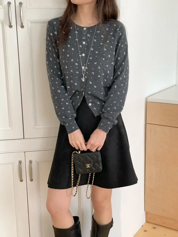 Fashionable Floral Pattern Cardigan for Women, Comfortable and Versatile