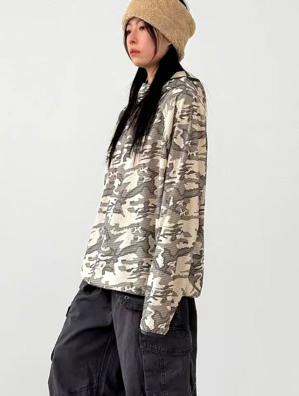 Men's Camouflage Long Sleeve Top - Comfortable, Breathable, and Stylish