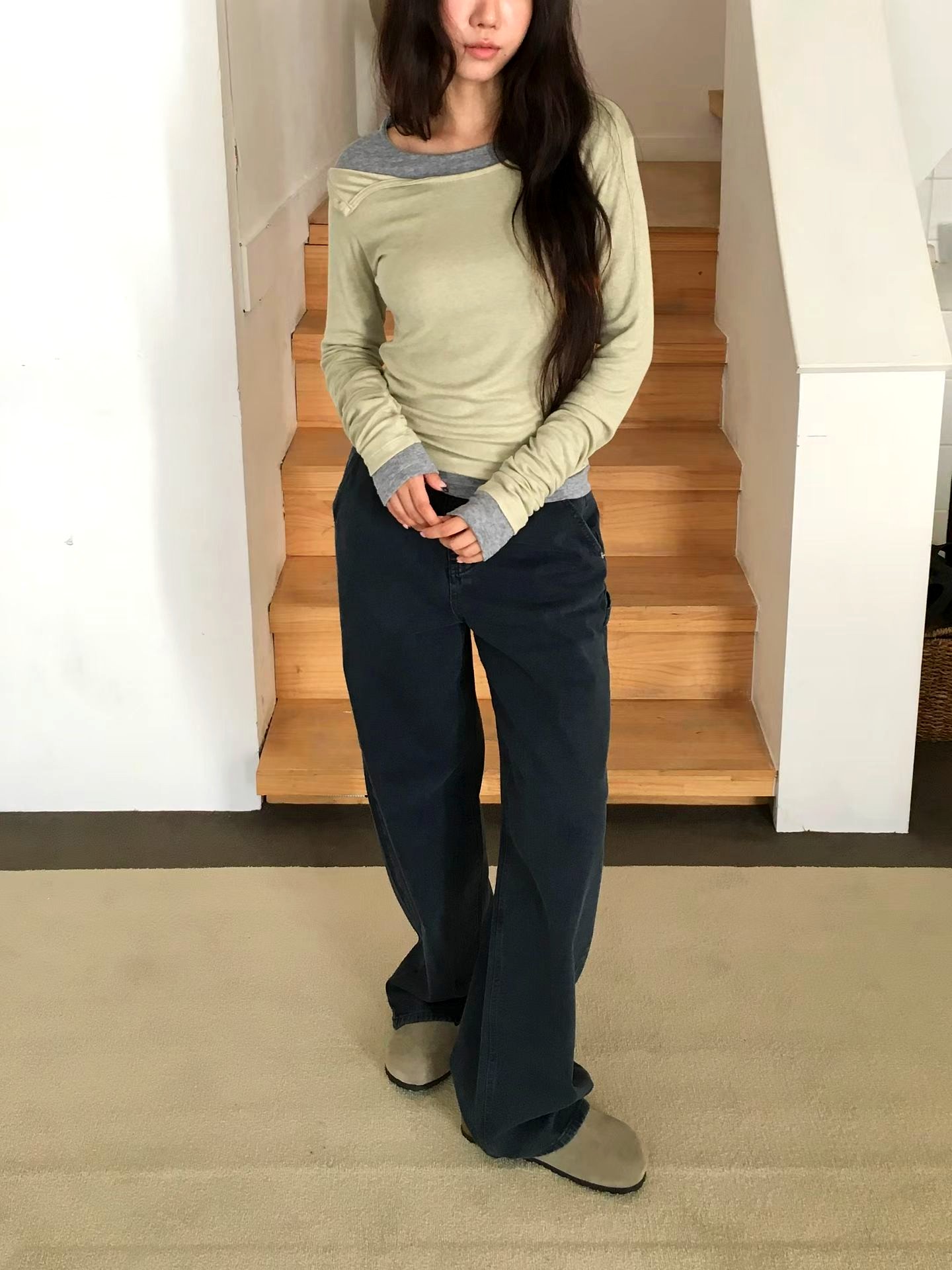 패셔너블 캐주얼 여성 티셔츠, 편안하고 다재다능한