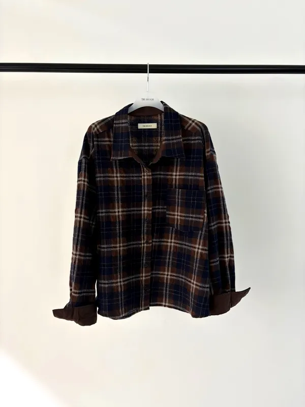 Kemeja Lengan Panjang Corak Plaid - Gaya Moden dan Santai