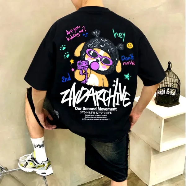 Unique Graffiti Short Sleeve T-Shirt for Men