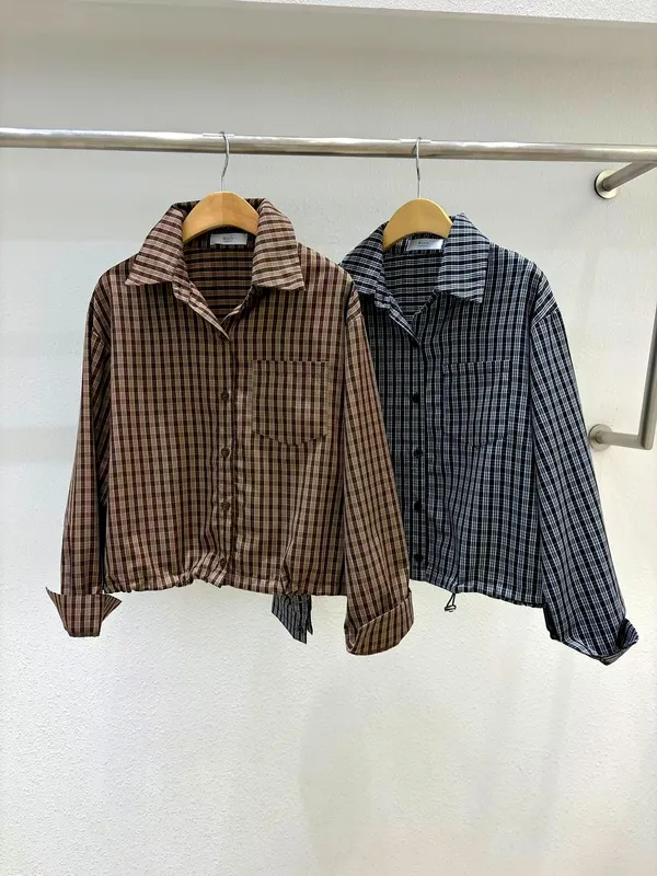 Classic Plaid Women's Top, Fashionable and Versatile