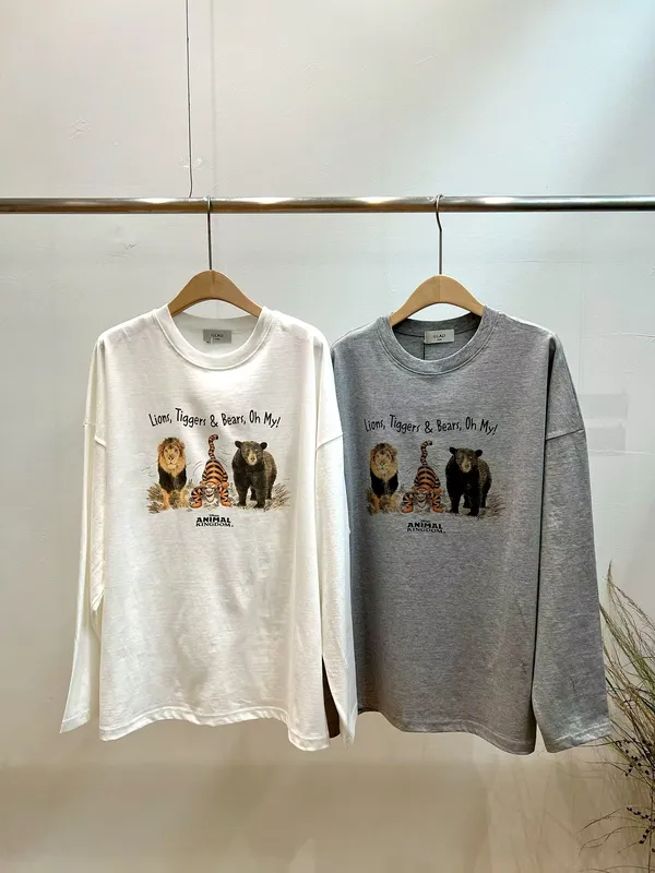 Cute Animal Print Long Sleeve T-Shirt - Comfortable and Versatile