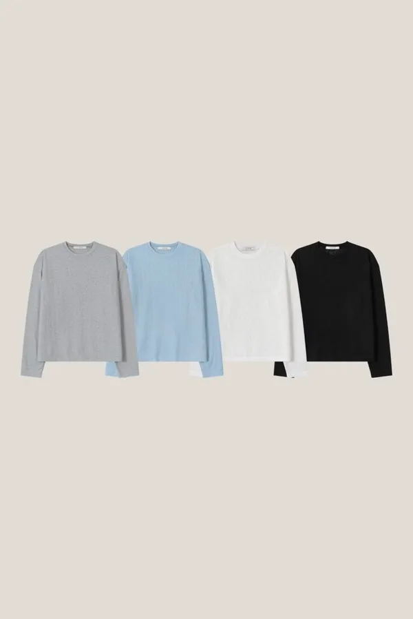 Minimalist Basic Long Sleeve T-Shirt - Comfortable and Versatile for Everyday Wear