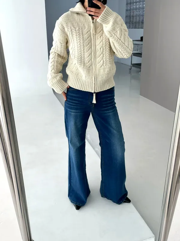 針織開衫女裝上衣，溫暖舒適，時尚百搭