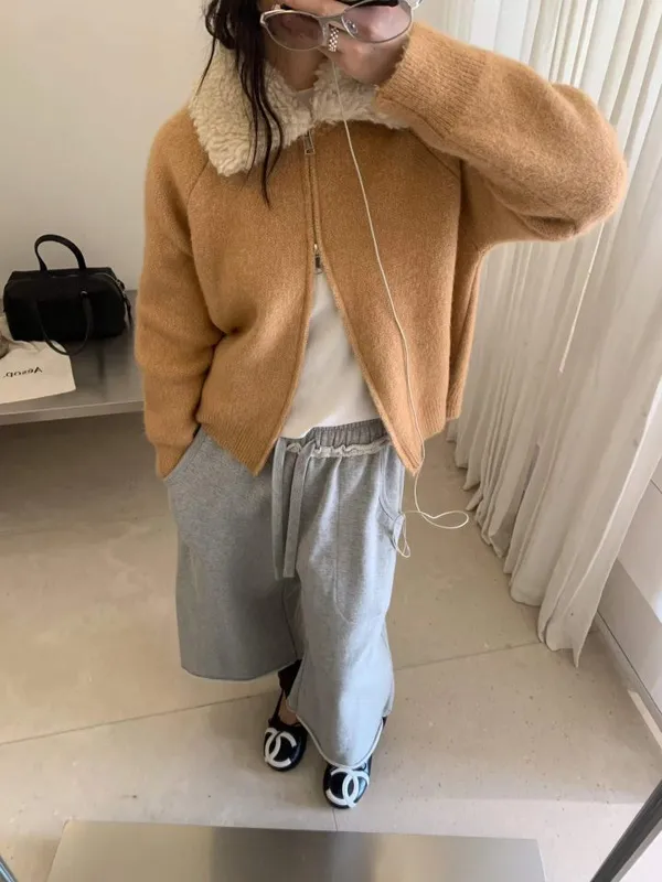 Warm and Cozy Plush Jacket, Fashionable Casual Style