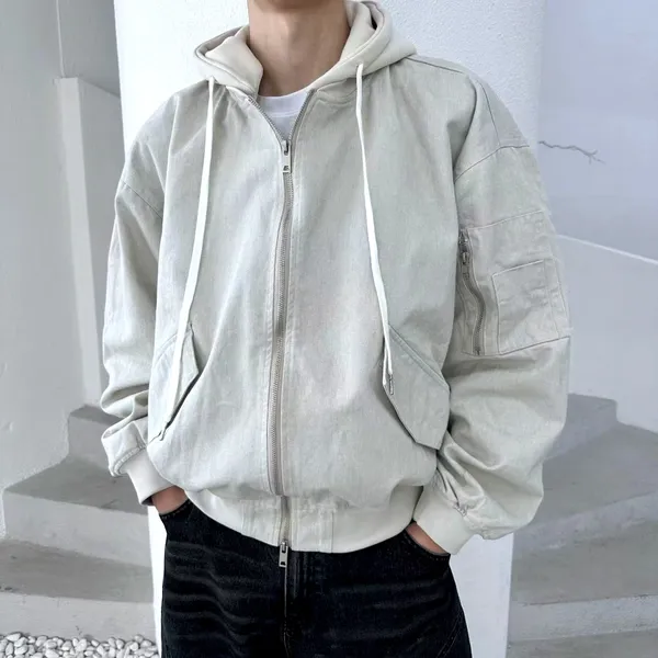 Hoodie Lelaki Kasual Bergaya, Jaket Ringan dan Selesa
