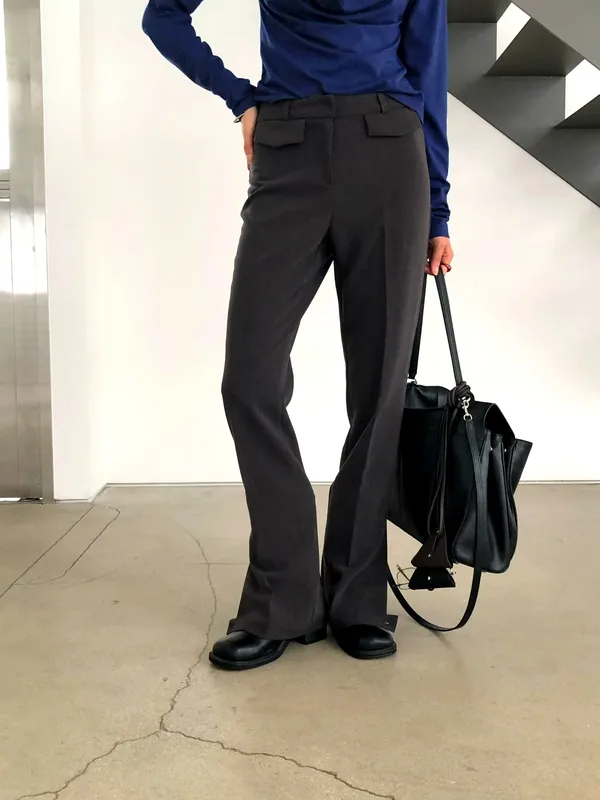 Elegant High-Waisted Women's Pants, Slim Fit for Various Occasions