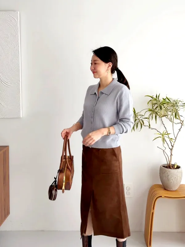 Kardigan Elegan: Lembut dan Selesa, Sesuai untuk Skirt