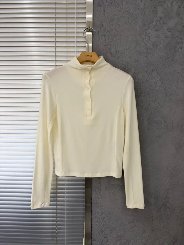 Minimalist Comfortable High Neck Long Sleeve Top