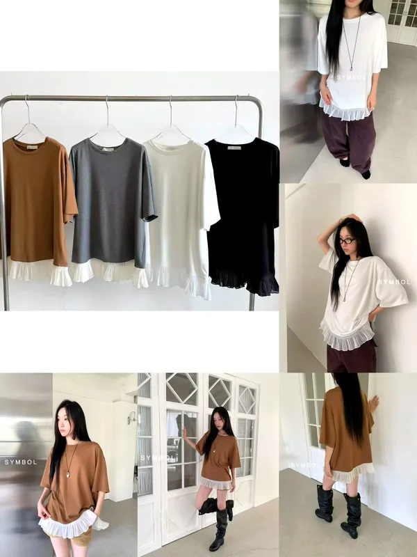 Fashionable Versatile Women's T-Shirt with Ruffle Design for Comfort and Casual Style
