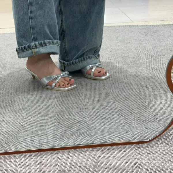 Stylish Silver High Heels Sandals - Elegant and Comfortable