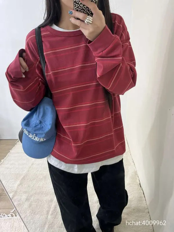 Fashionable Striped Loose Hoodie - Comfortable Casual Style
