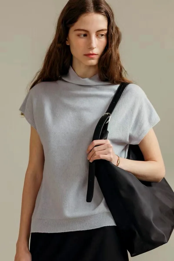 Minimalist Style Women's Top, Comfortable and Breathable Knit