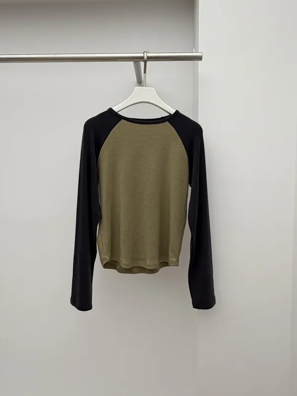 Fashionable Color Block Long Sleeve T-Shirt, Comfortable and Versatile