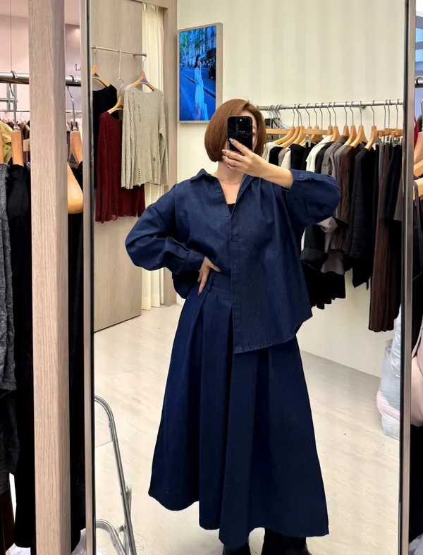 Stylish Casual Women's Outfit Set, Elegant Denim Style
