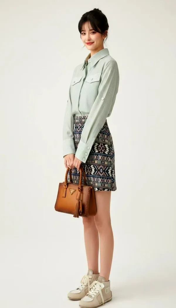 Fashionable Printed Mini Skirt, Show Your Youthful Vigor