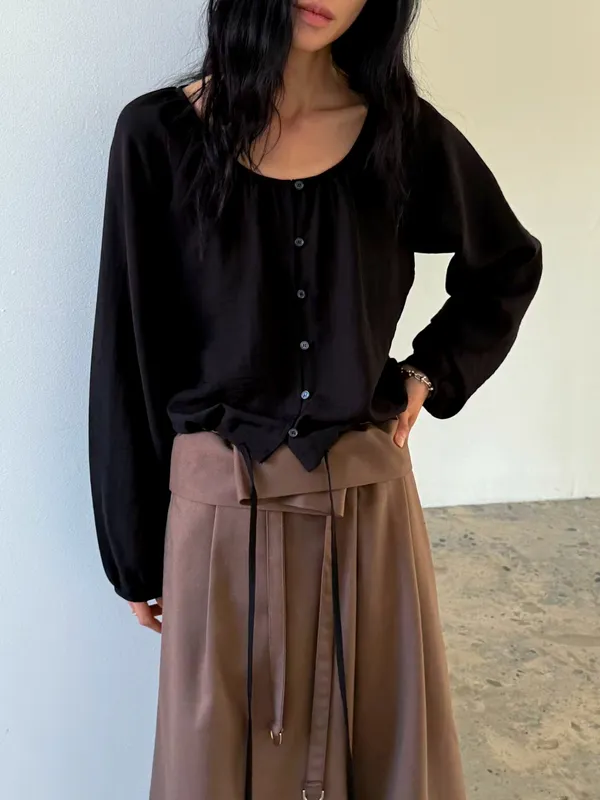 Stylish Black Women's Top - Comfortable and Breathable