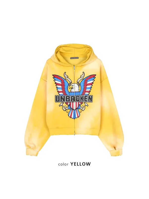 Áo hoodie nữ thêu họa tiết thời trang, thiết kế màu vàng nổi bật