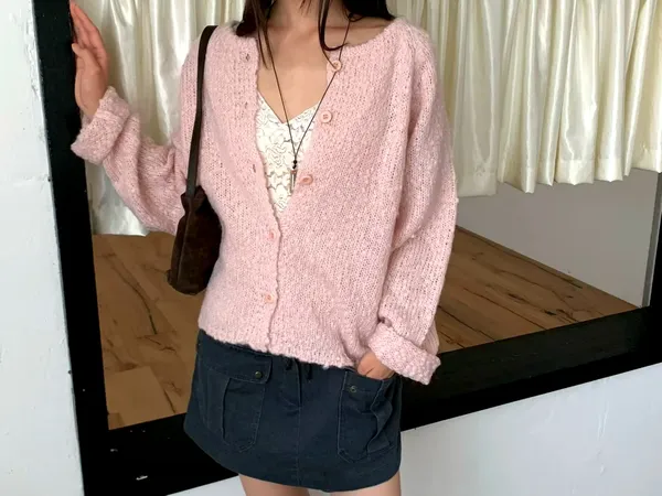 ファッショナブルな女性用カーディガン - 柔らかく快適、春夏にぴったり