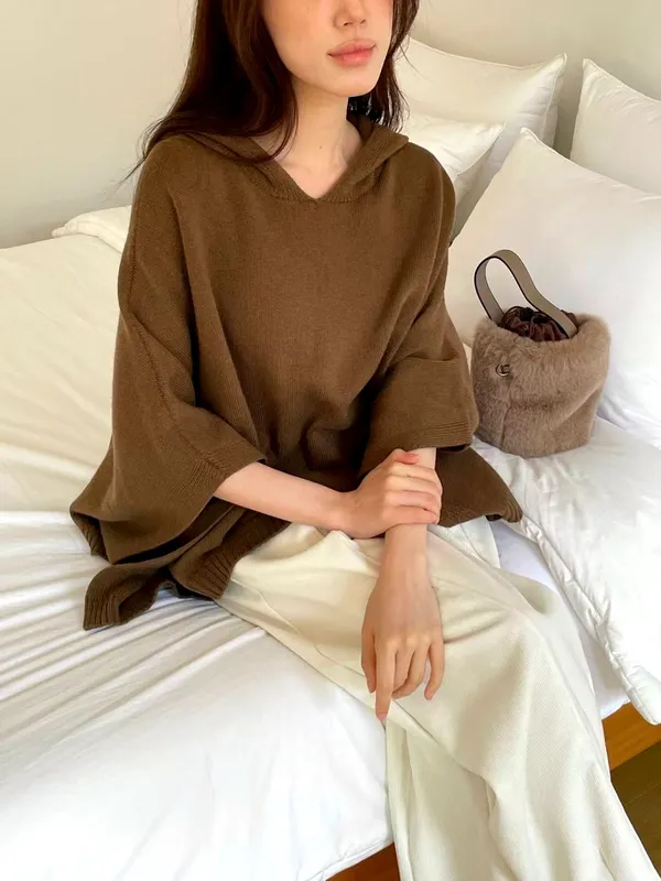Loose Casual Women's Top, Comfortable Knitted Cardigan