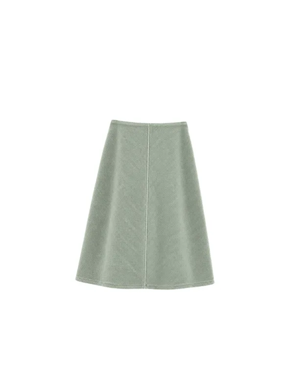 Fresh Green A-Line Skirt, Elegant Style, Perfect Match