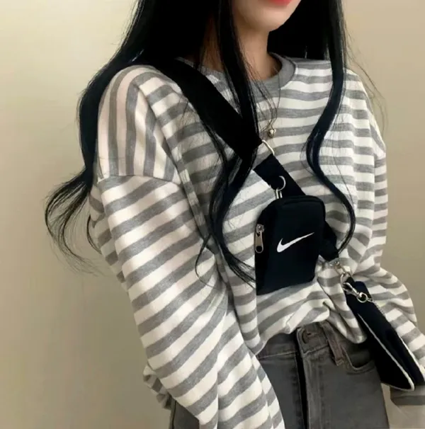 Stylish Striped Hoodie, Comfortable Casual Style