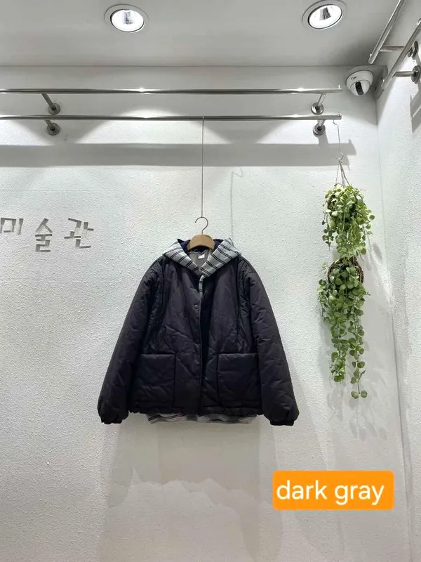 Stylish Warm Women's Jacket, Dark Gray, Versatile Design