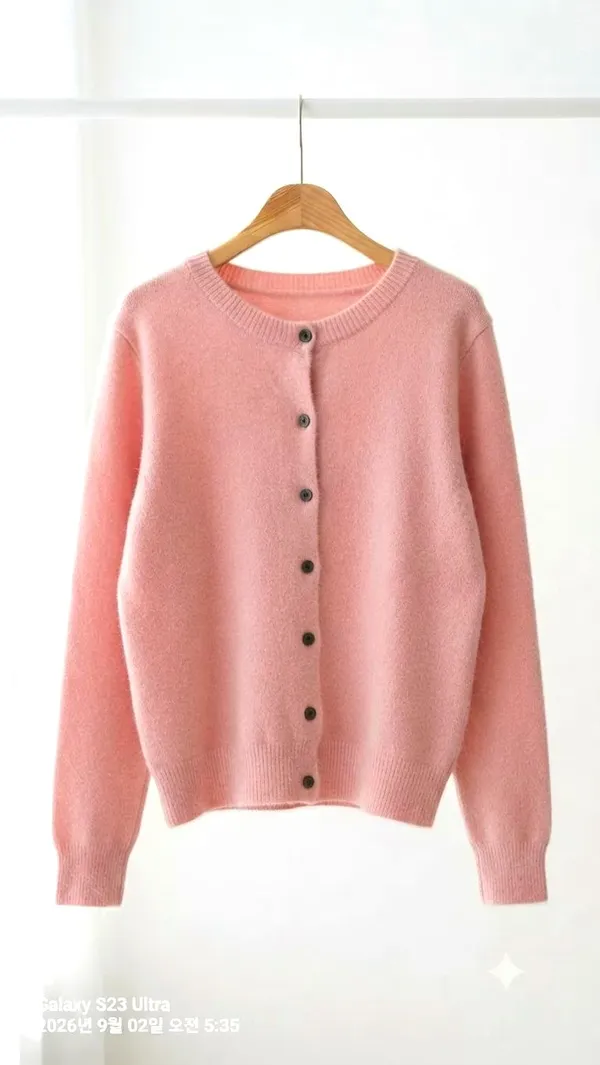 Cozy and Warm Pink Cardigan Perfect for Fall and Winter