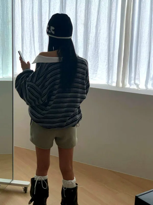เสื้อยืดผู้หญิงลายทางสุดชิค - สไตล์สบายๆ