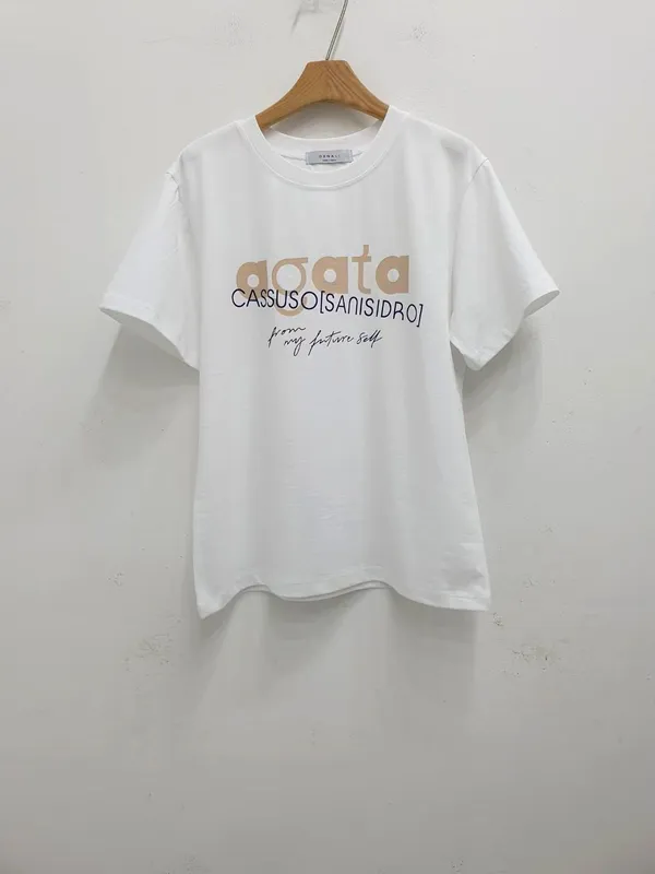 Stylish Minimalist Letter Print Women's T-Shirt