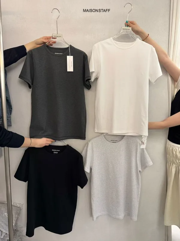 MAISONSTAFF Classic Basic Short Sleeve T-Shirt