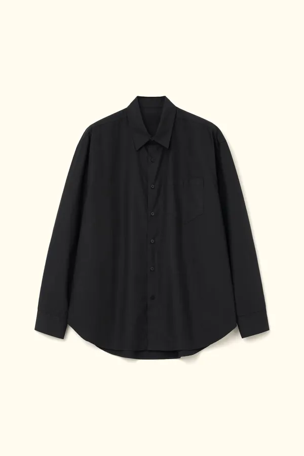 Classic Black Long Sleeve Shirt for Men - Fashionable and Versatile