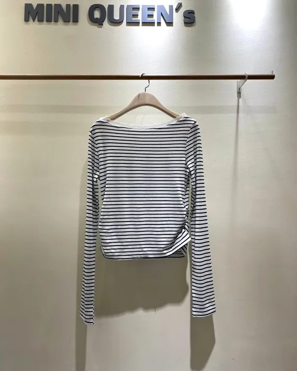 Classic Striped Women's Top, Fashionable and Versatile