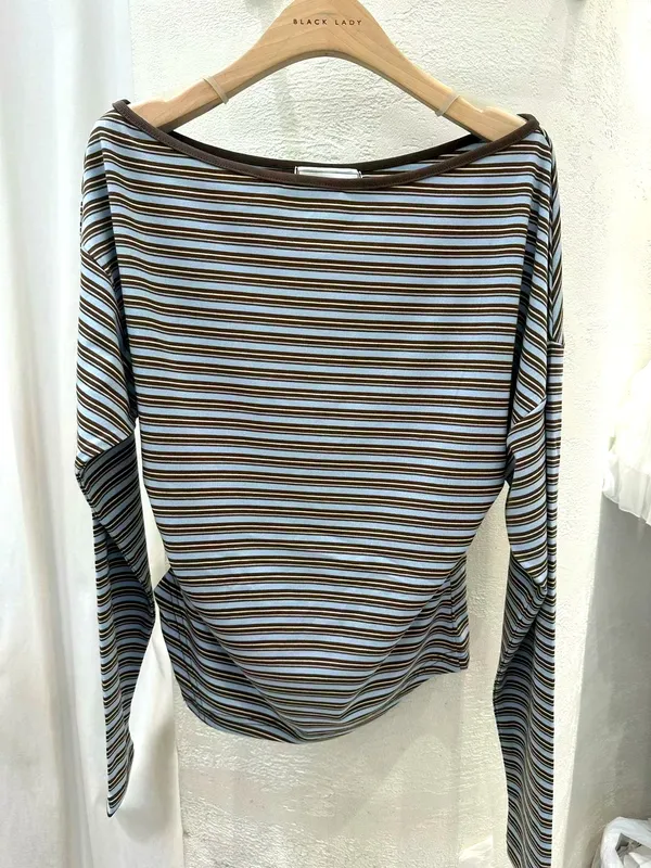 Striped Design Loose Women's Top, Fashionable and Comfortable